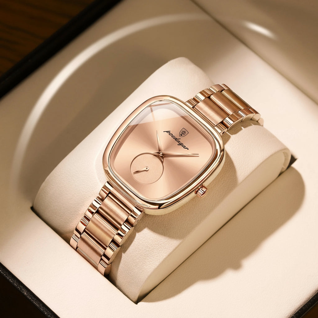 Watch Square Dial with Subdial for Everyday Elegance - WO2MEN