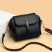 Shell Handbag with Adjustable Shoulder Strap Detachable - Black