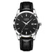 Elegant Quartz Watch with Date Display for Formal Wear - Silver Black