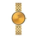 Ladies Watch Round Dial Metal Bracelet Quartz - Gold Woman