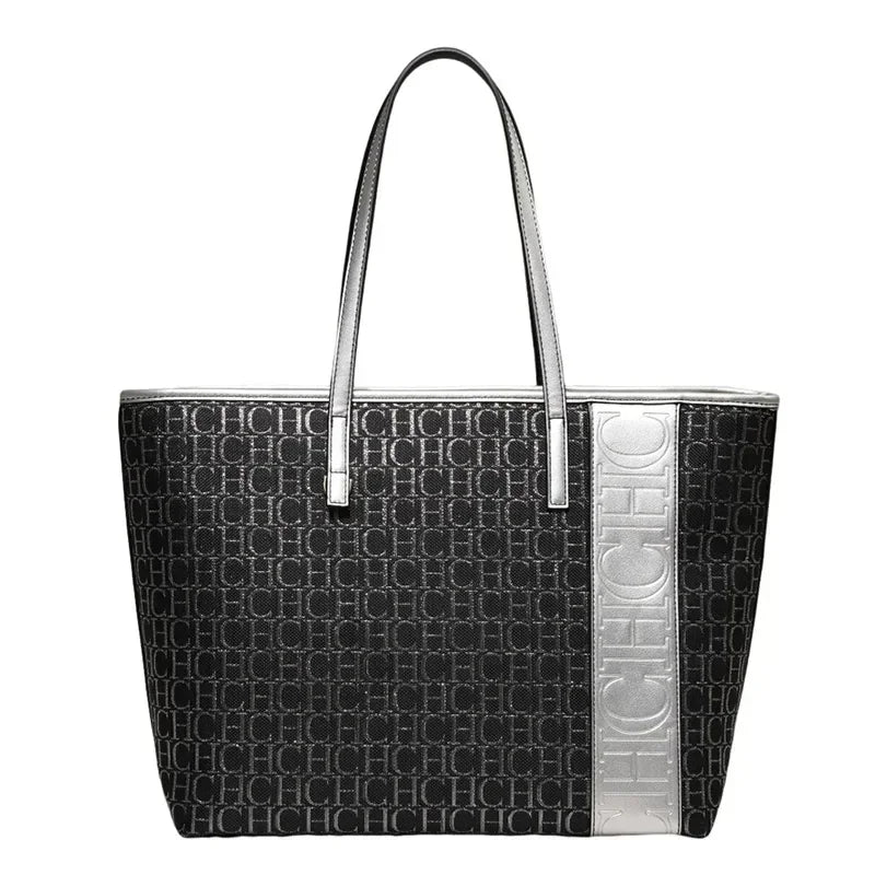 Monogram Pattern Shoulder Tote for Everyday Grace Carry