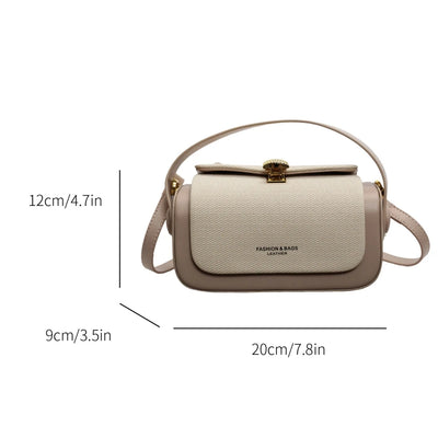 Boxy Mini Crossbody Bag With Hasp Closure in Pure Style