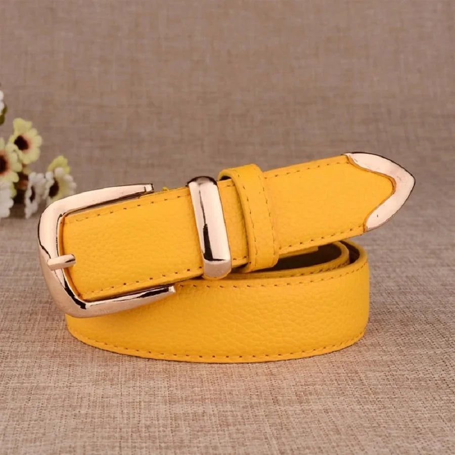 Belt with Pin Buckle Solid Strap
