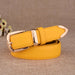 Belt with Pin Buckle Solid Strap - Yellow