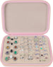 42 Slots Jewelry Box Velvet Lined Ring Organizer Case - Pink