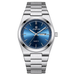 Luxury Sport Quartz Watch with Luminous Day Date - Silver Blue