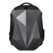 Backpack Geometric Hard Case for Laptop Everyday Use - Black