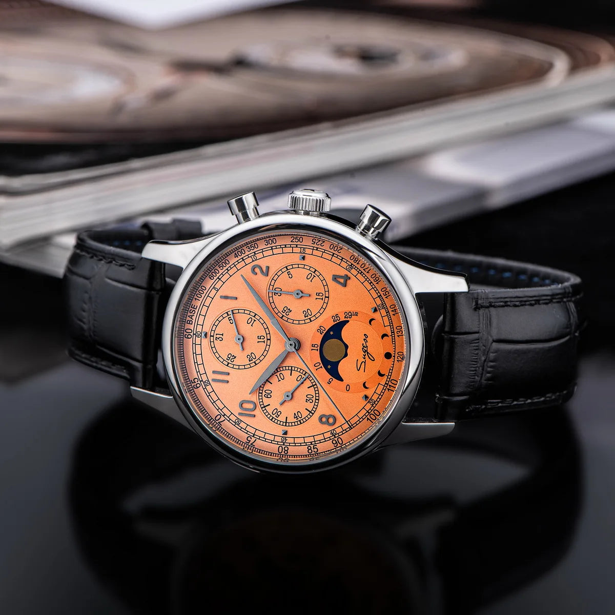 Chronograph Moonphase Mechanical Wristwatch Premium