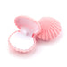 Shell Shape Velvet Jewelry Box for Engagement Ring - Pink