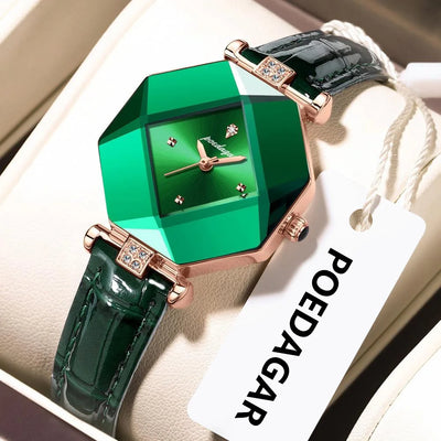 Octagonal Dial Quartz Watch for Women Elegant Timepiece