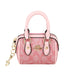 Mini Satchel With Letter Logo And Cherry Motif Refined - Pink
