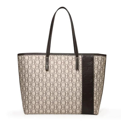 Monogram Pattern Shoulder Tote for Everyday Grace Carry