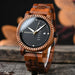 Wooden Wristwatch With Week Display And Date Calendar - Men V6