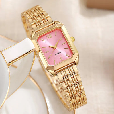 Light Luxury Women Quartz Square Dial Wristwatch