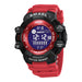 Sport Digital Watch with Backlight Chronograph - Red
