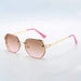 Sunglasses Square Frame with Gradient Lenses Elegance - Tea Pink
