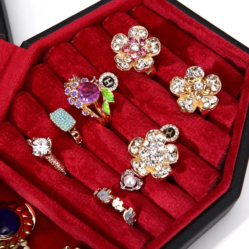 Gothic Coffin Shaped Jewelry Box with Compartments