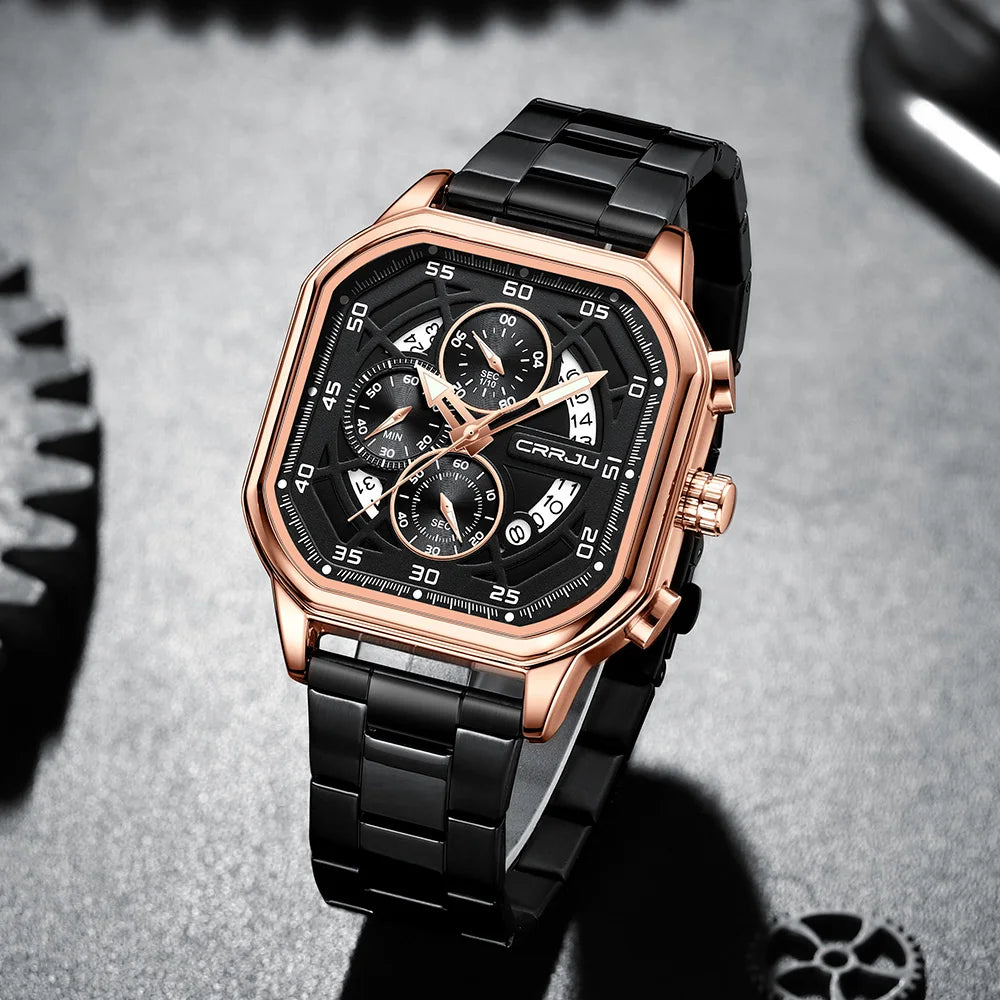 Contour Square Chronograph Timepiece With Subdials