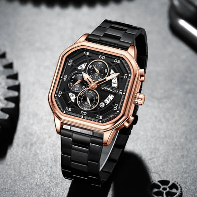 Contour Square Chronograph Timepiece With Subdials