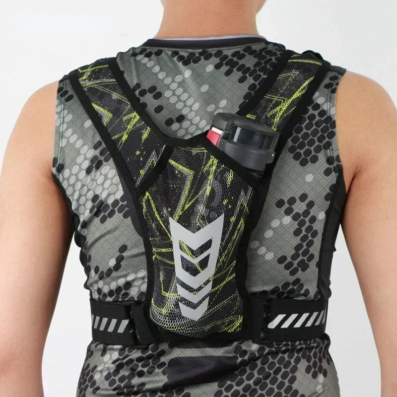 Reflective Running Backpack Vest with Phone Pocket