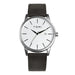 Minimalist Disc Dial Quartz Wristwatch with Strap - Dark Grey