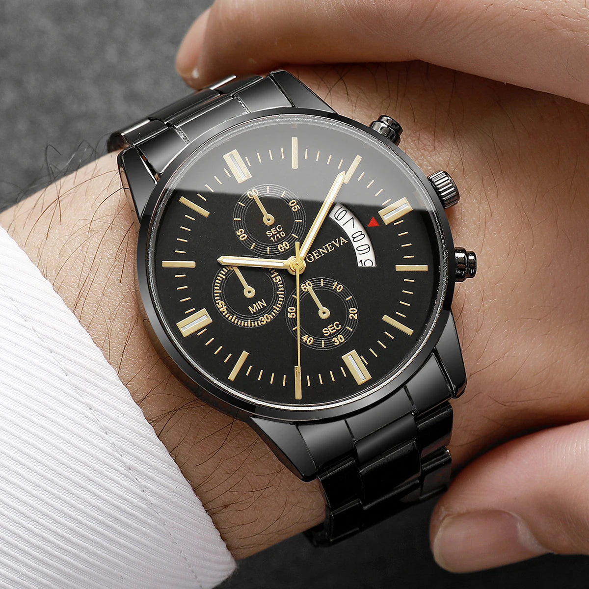 Wristwatch with Chronograph Sub Dials and Date