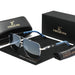 Sunglasses Polarized UV400 Rectangle Large Frame - Clear Blue