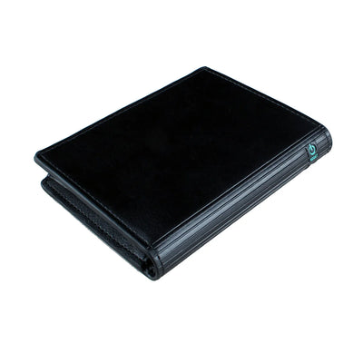Geometric Fold Wallet with Card Slots and Zipper Pocket