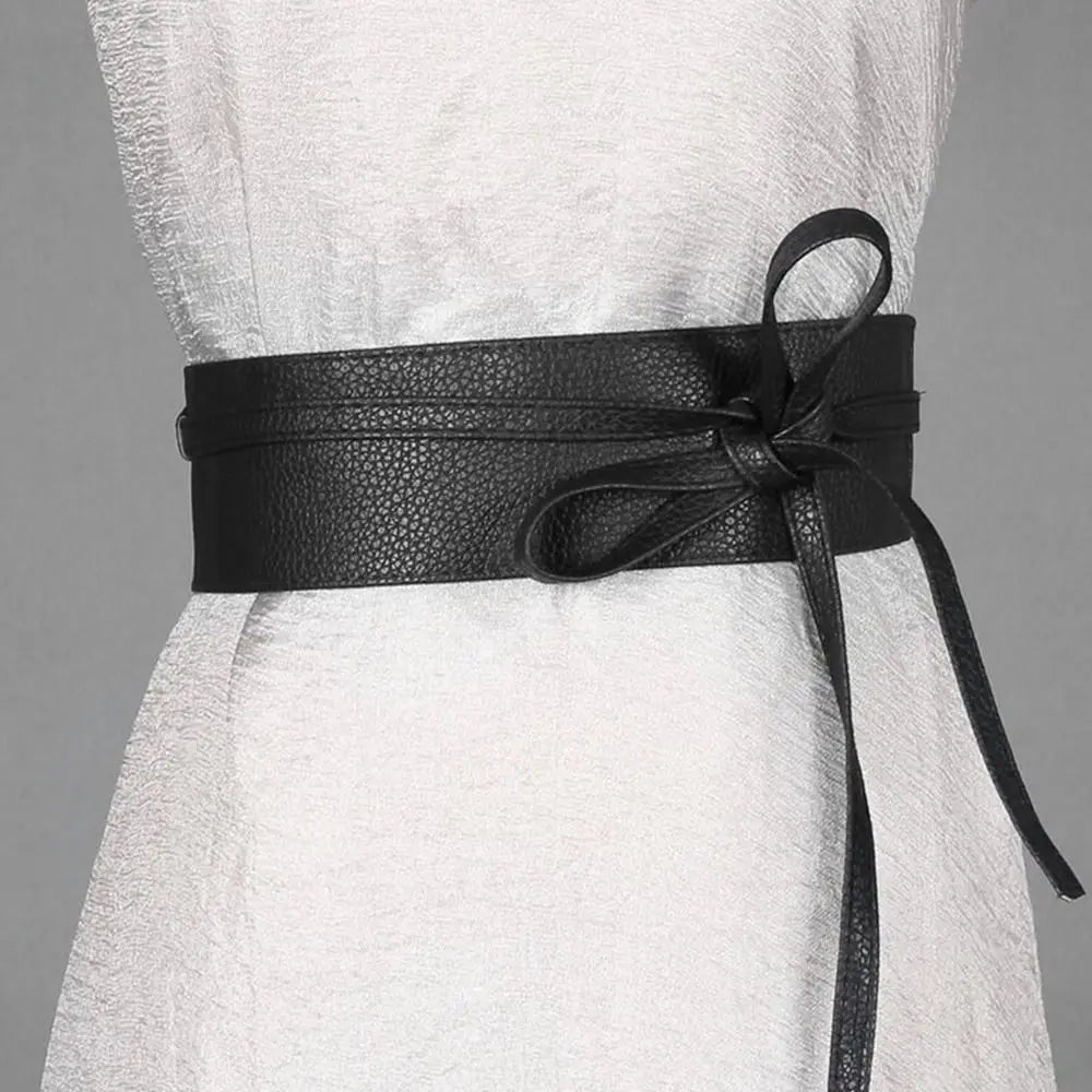 Bowknot Wide Belt for Dress Wrap Waist Premium