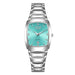 Quartz Watch with Luminous Dial and Diamond Markers - Lake Blue
