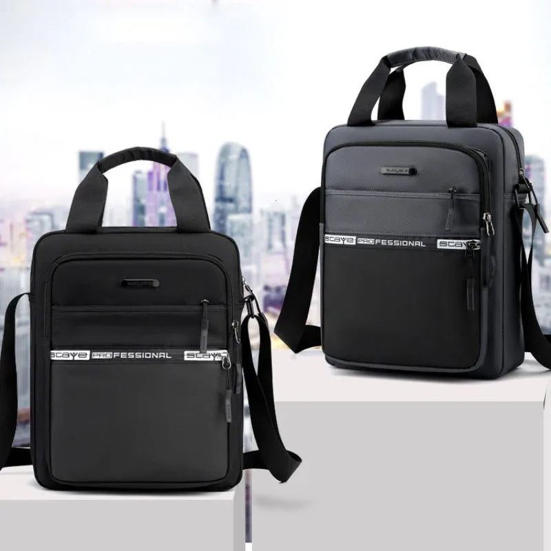 Shoulder Bag for Men with Front Pocket and Strap