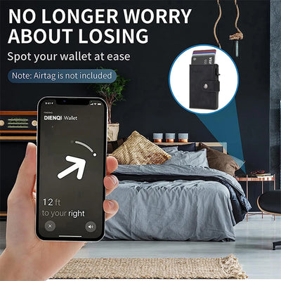 RFID Wallet With Airtag Pocket And Slim Card Holder