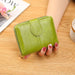 Short Wallet with Zipper and Card Holder Compact - Tender Green