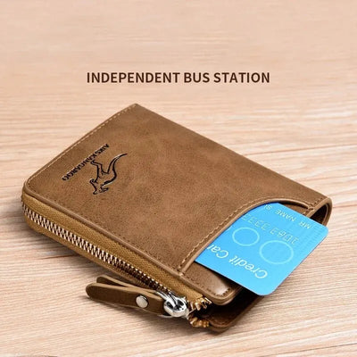 Zipper Card Wallet With RFID Shield and Craftsmanship