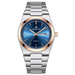 Luxury Sport Quartz Watch with Luminous Day Date - Rose Gold Blue