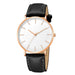 Simple Ultra Thin Watch for Everyday Minimalist Style - Black White