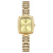 Retro TV Inspired Bracelet Watch Square Case Design - Gold
