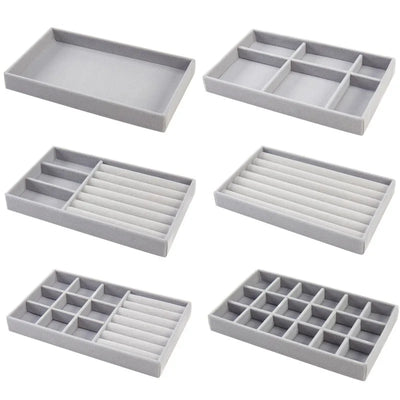 Stackable Jewelry Display Tray for Rings and Earrings