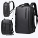 Backpack with Expanding Design for Tech Travel Everyday - Black