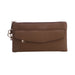 Long Design Wallet with Zipper Pocket Card Holder - Brown