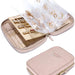 Elegant Jewelry Travel Binder Case See Through Panels - Pink