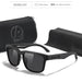 Sunglasses Square Frame Polarized UV400 Outdoor - All Black