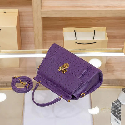 Refined Satchel With Turnlock Flap And Shoulder Strap