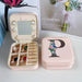 Jewellery Box with Travel Case and Alphabet Print - P