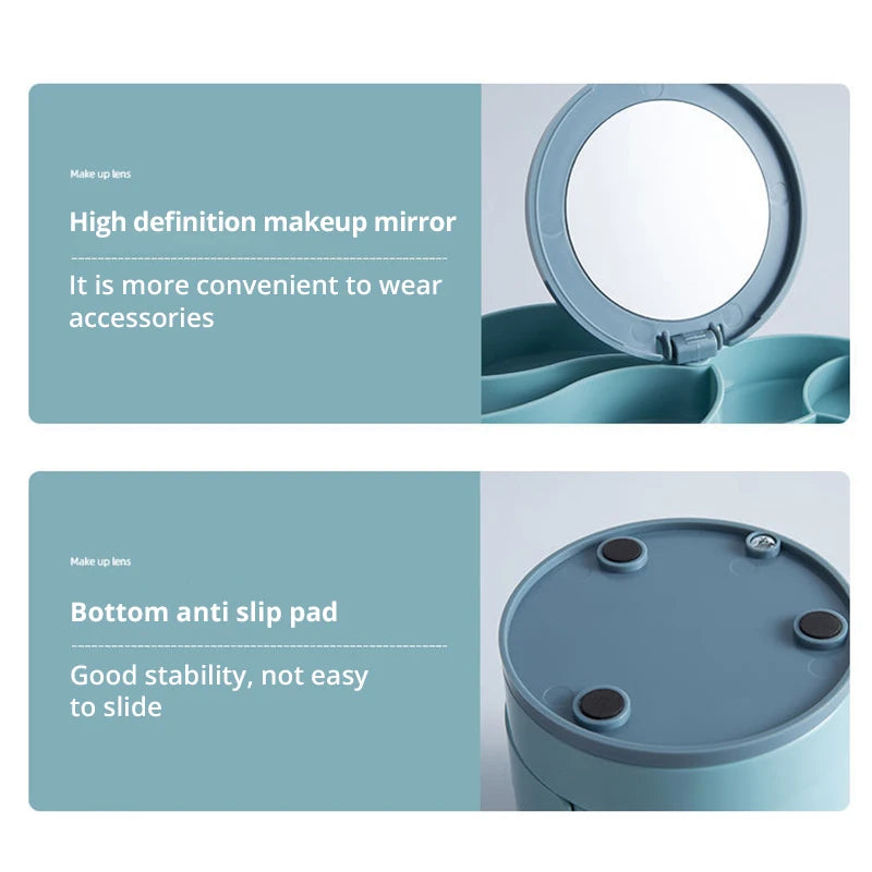 Jewelry Storage Box Multilayer Rotating Stand