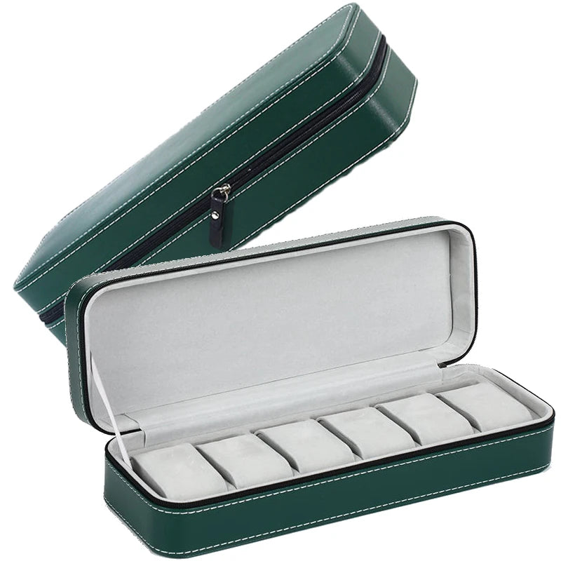Watch Box Zippered Travel Case for Jewellery Display
