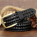 Belt Braided Strap Formal Accessory for Smart Casual Looks - Black