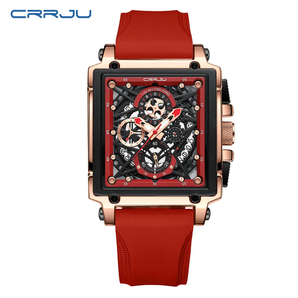 Skeleton Square Chronograph Timepiece With Subdials