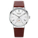 Automatic Mechanical Wristwatch with Leather Strap - White Brown