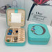 Jewelry Box Organizer with Mirror Portable Storage Case - O